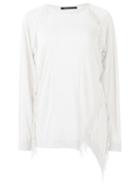 Uma Raquel Davidowicz Fringed Blouse, Women's, Size: P, White, Viscose