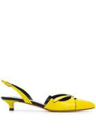Francesco Russo Low Leather Sandals - Yellow