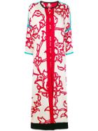 Chirazi Floral Print Longline Cardigan - Red