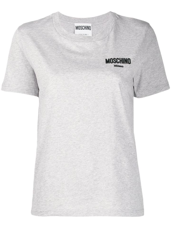 Moschino Logo Crewneck T-shirt - Grey