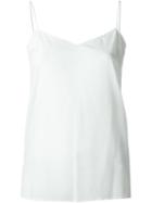 Blumarine V Neck Slip Top, Women's, Size: 44, White, Silk/spandex/elastane