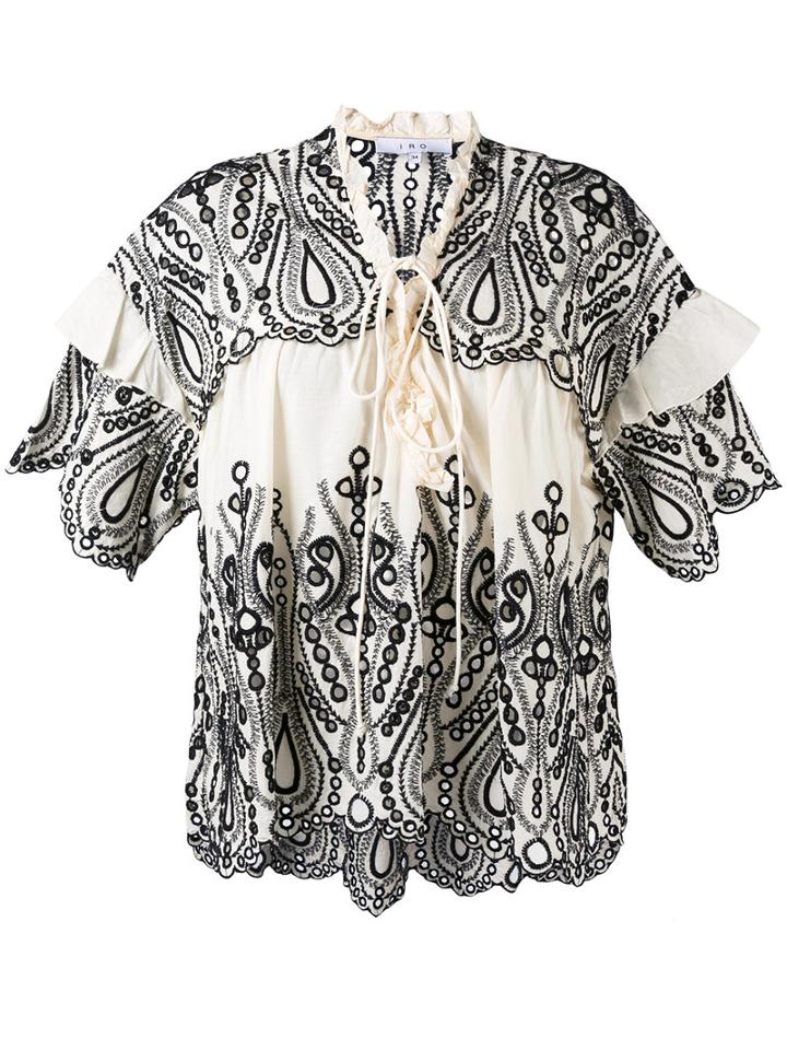 Iro - Elyor Blouse - Women - Cotton - 34, Nude/neutrals, Cotton