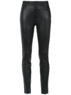 Martha Medeiros Leather Skinny Trousers - Black