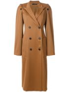 Rokh Long Double Breasted Coat - Brown