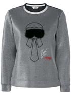 Fendi Karlito Embroidered Sweatshirt - Grey