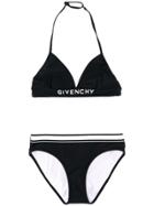 Givenchy Kids Teen Logo Band Bikini - Black