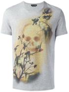 Alexander Mcqueen Skull And Bird Print T-shirt - Grey