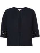 Michael Kors Collection Sequin-embellished Open-front Jacket - Black