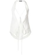 Juan Carlos Obando Open Back Gilet, Women's, Size: 4, White, Viscose/linen/flax