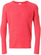 Closed Rib Knit Sweater - Pink & Purple