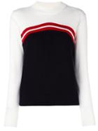 Maison Kitsuné Mock Neck Jumper, Women's, Size: Large, White, Lurex/merino