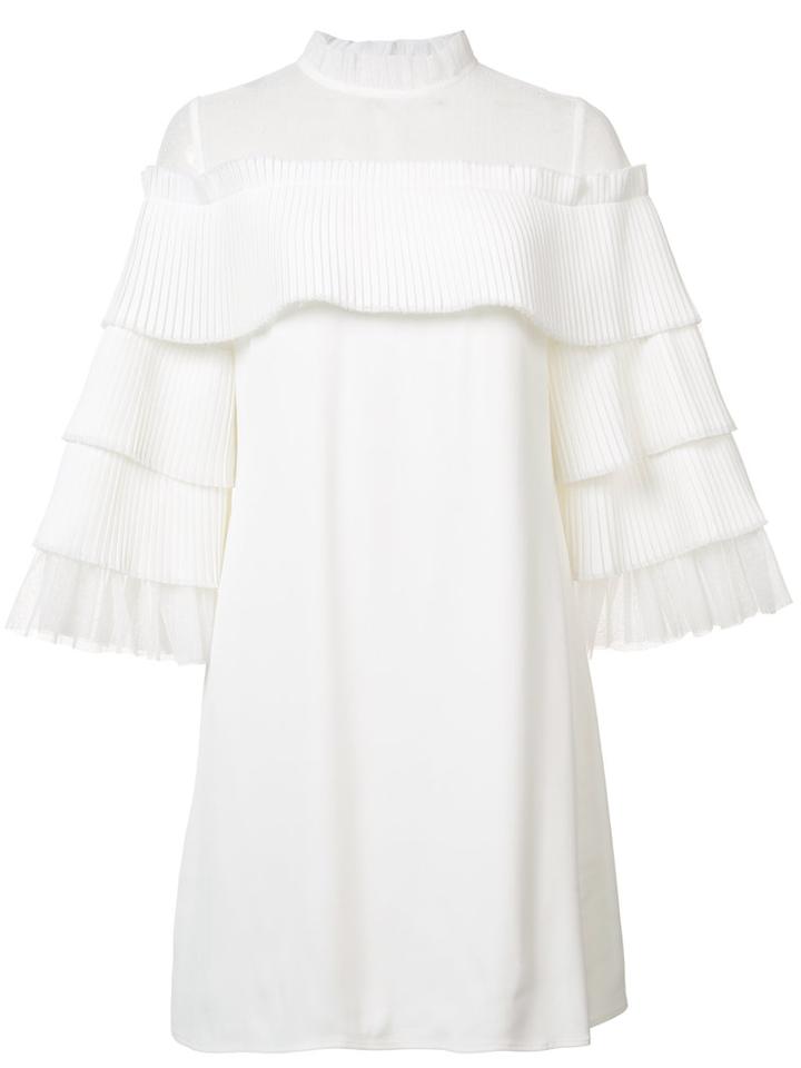Alexis Tiered Sleeve Mini-dress, Women's, Size: Small, White, Viscose/spandex/elastane/polyester