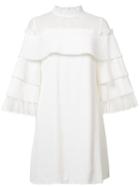 Alexis Tiered Sleeve Mini-dress, Women's, Size: Small, White, Viscose/spandex/elastane/polyester