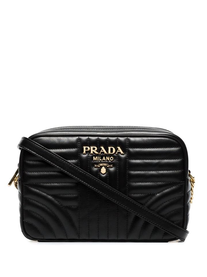 Prada Quilted Medium Camera Bag - Black