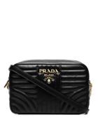 Prada Quilted Medium Camera Bag - Black