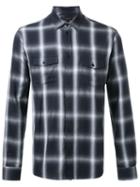 Iro Checked Shirt, Men's, Size: Large, Black, Cotton/rayon