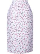 Altuzarra - Floral Pencil Skirt - Women - Silk/polyamide/polyester/acetate - 38, Pink/purple, Silk/polyamide/polyester/acetate