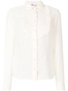 Red Valentino Frill Bib Blouse - Nude & Neutrals