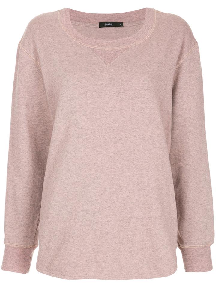 Bassike French Terry Sweatshirt - Pink & Purple