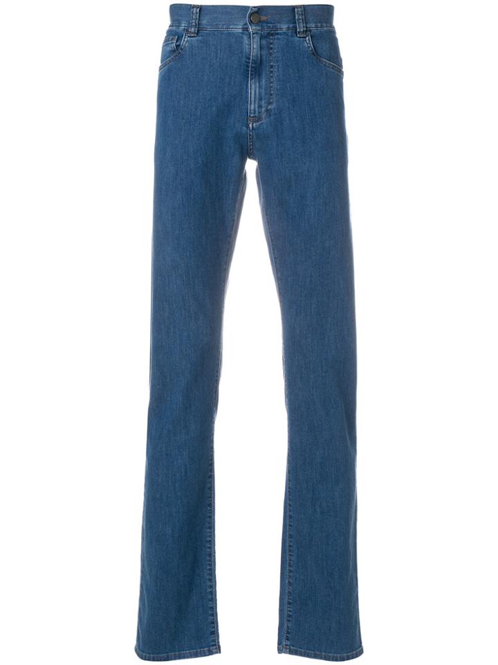 Canali Straight-leg Denim Jeans - Blue