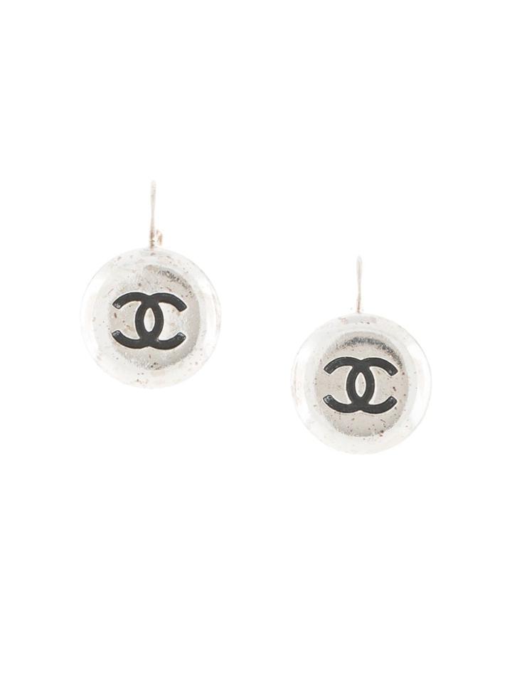 Chanel Pre-owned 1996 Cc Swinging Earrings - Silver