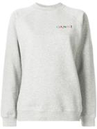 Ganni Embroidered Logo Sweatshirt - Grey