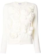 Comme Des Garçons Comme Des Garçons Flower Appliqué Cardigan - Nude &