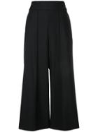 Des Prés Cropped Wide-leg Trousers - Black