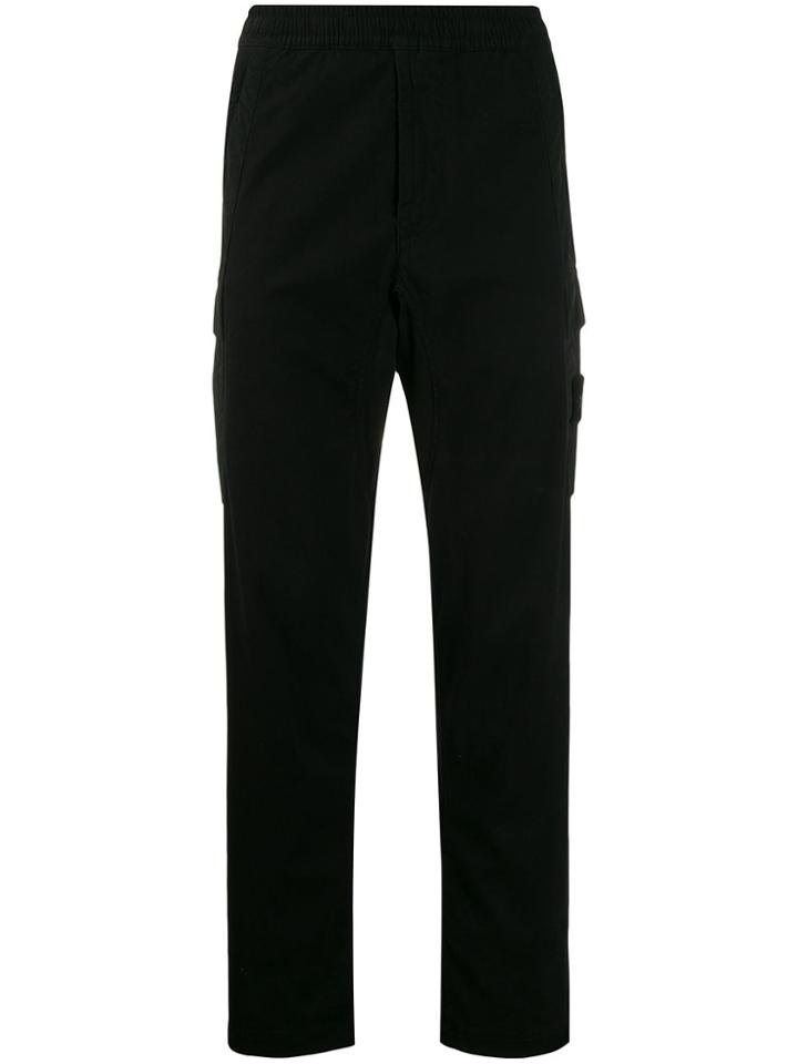 Stone Island Logo Track Trousers - Black