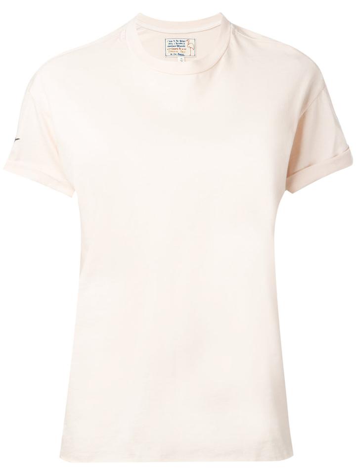 Sandrine Rose - Embroidered T-shirt - Women - Cotton - Xs, Nude/neutrals, Cotton
