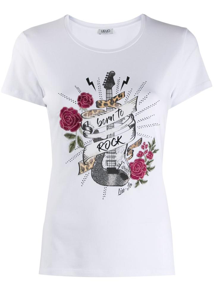 Liu Jo Born To Rock Guitar T-shirt - White