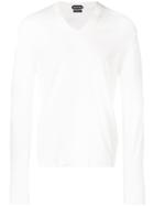Tom Ford Long-sleeve Fitted Sweater - White