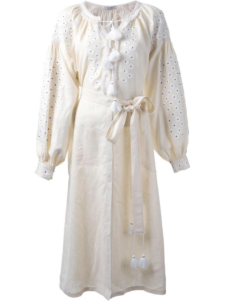 Vita Kin Flower Embroidered Midi Dress
