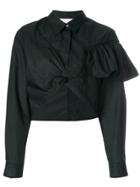 3.1 Phillip Lim Cropped Ruffle Shirt - Black