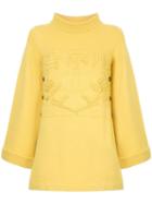 Chanel Pre-owned Cc Logo Long-sleeve Sweater - Yellow