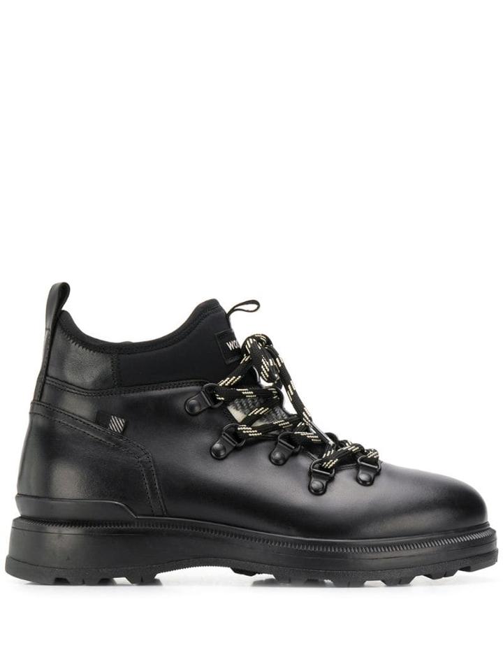 Woolrich Leather Ankle Boots - Black