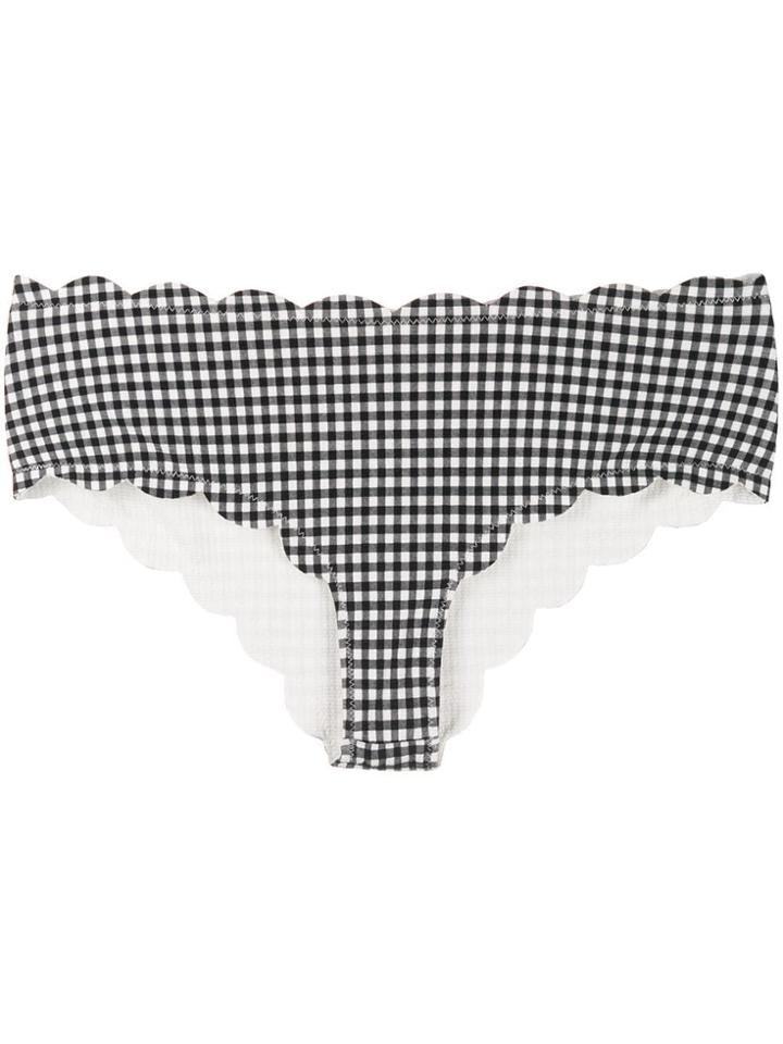 Marysia Gingham Check Bikini Bottoms - Black