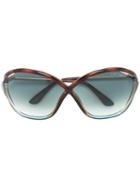 Tom Ford Eyewear - Bella Sunglasses - Women - Metal (other)/plastic - One Size, Brown, Metal (other)/plastic