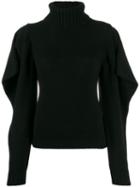 P.a.r.o.s.h. Pleated Sleeve Sweater - Black