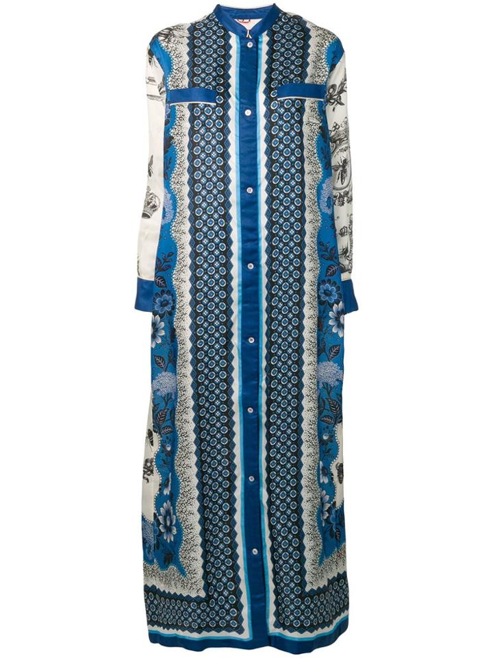 F.r.s For Restless Sleepers Patterned Maxi Dress - Blue