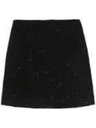 Nk Sequin Knit Skirt - Black