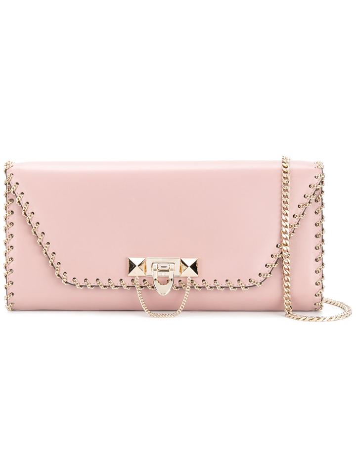 Valentino Valentino Garavani Demilune Clutch - Pink & Purple