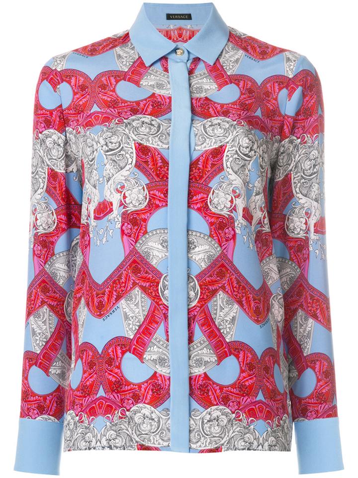 Versace Baroque Print Shirt - Blue