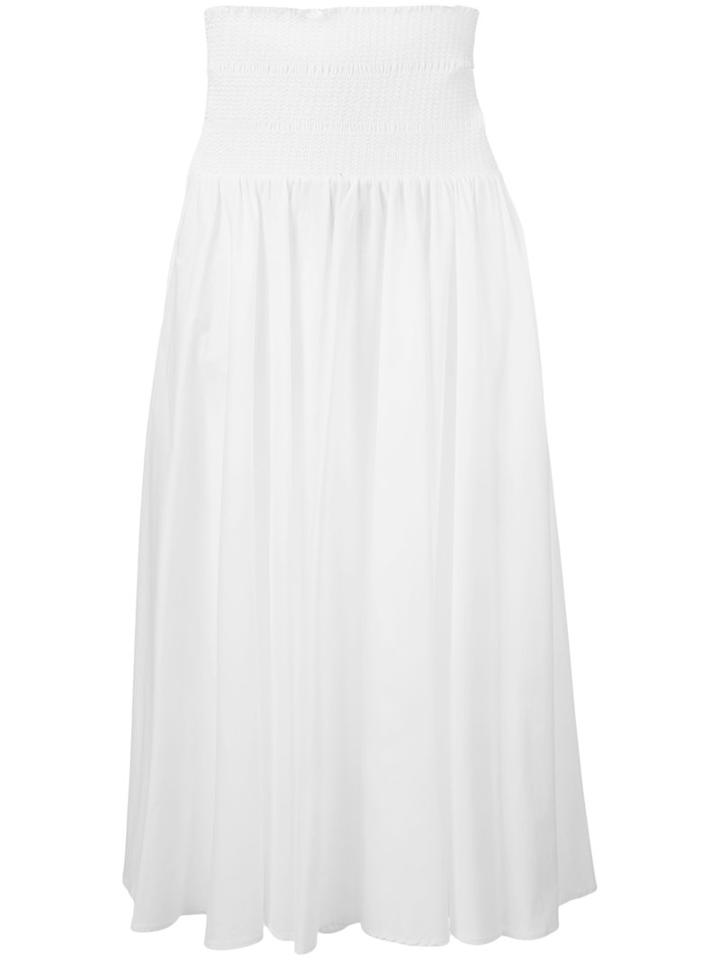 Twin-set - Midi Full Skirt - Women - Cotton/spandex/elastane - 40, Women's, White, Cotton/spandex/elastane