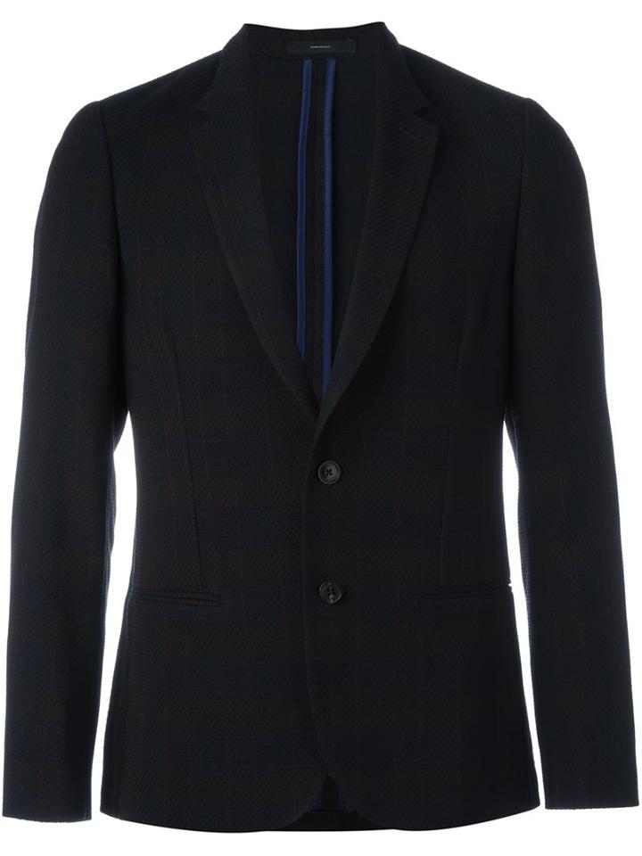 Paul Smith Checked Blazer, Men's, Size: 40, Black, Cupro/merino