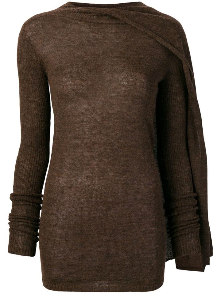 Rick Owens Draped Sweater - Brown