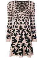 Alexander Mcqueen Bird Print Dress - Pink & Purple