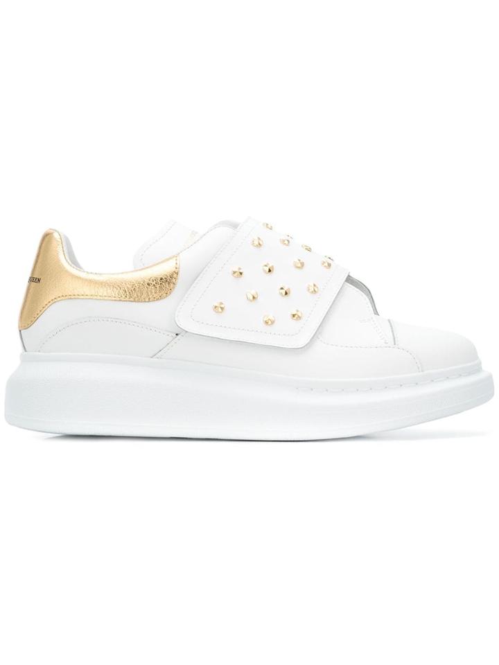 Alexander Mcqueen Studded Strap Classic Sneakers - White