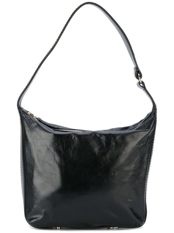 Lanvin - Chaine Hobo Bag - Women - Cotton/calf Leather/lamb Skin/brass - One Size, Black, Cotton/calf Leather/lamb Skin/brass