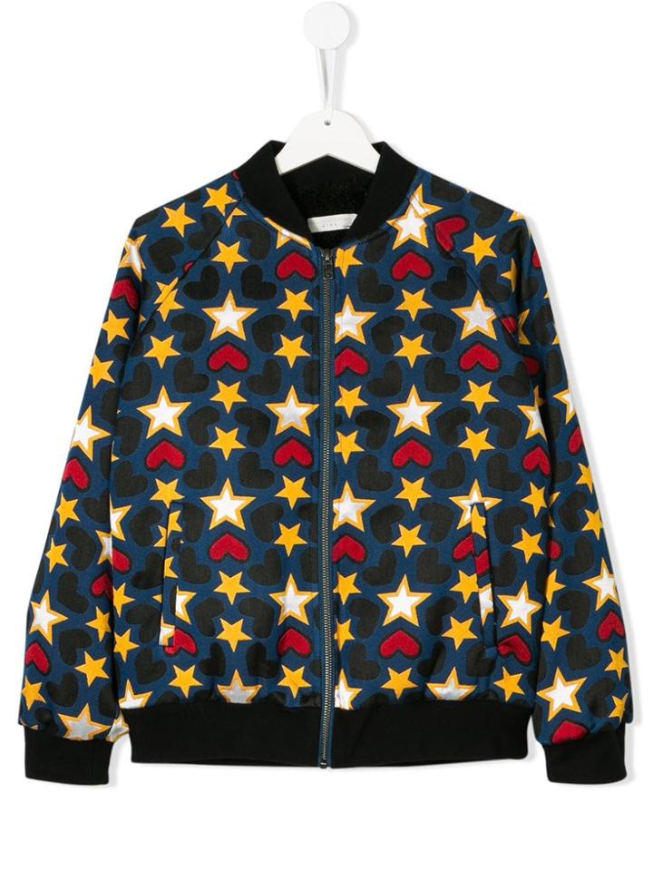 Stella Mccartney Kids Tapestry Bomber Jacket - Blue